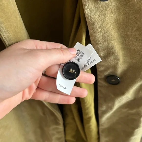 ZARA VELVET COAT ZW COLLECTION - Picture 14 of 16